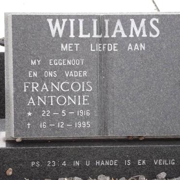 WILLIAMS Francois Antonie 1916-1995