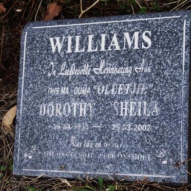 WILLIAMS Dorothy Sheila 1933-2002