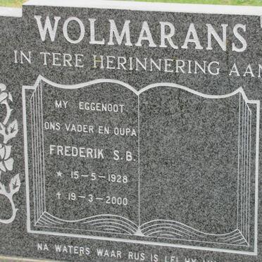 WOLMARANS Frederik Sarel Barend 1928-2000