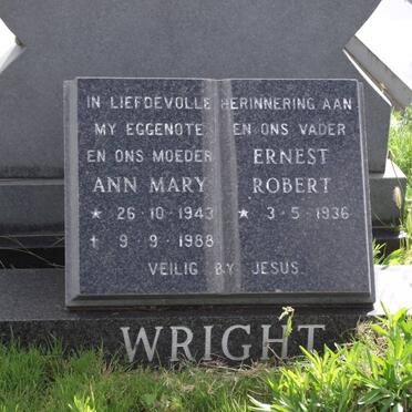 WRIGHT Ernest Robert 1936- &amp; Ann Mary 1943-1988