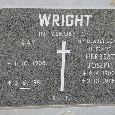 WRIGHT Herbert Joseph 1900-1979 &amp; Kay 1908-1981