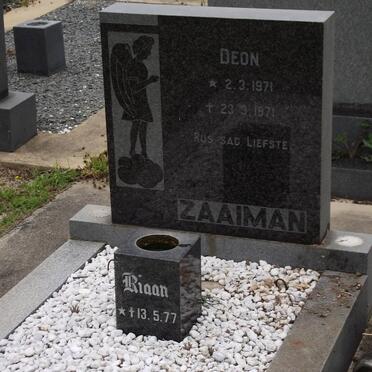 ZAAIMAN Deon 1971-1971 :: ZAAIMAN Riaan 1977-1977