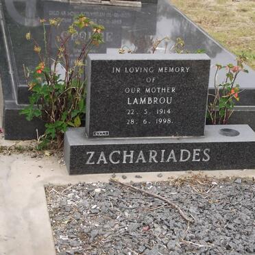 ZACHARIADES Lambrou 1914-1998