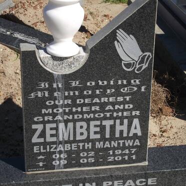 ZEMBETHA Elizabeth Mantwa 1947-2011