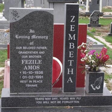 ZEMBETHA Fezile Amos 1936-1991