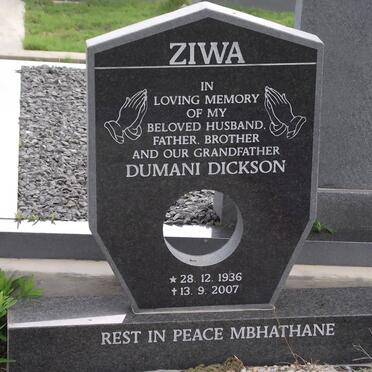 ZIWA Dumani Dickson 1936-2007