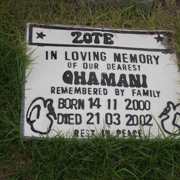 ZOTE Qhamani 2000-2000