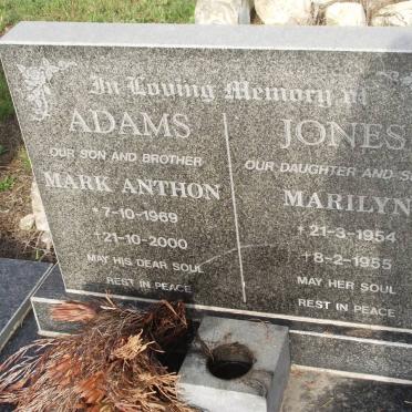ADAMS Mark Anthon 1969-2000 :: JONES Marilyn1954-1955