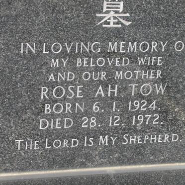 AH TOW Rose 1924-1972