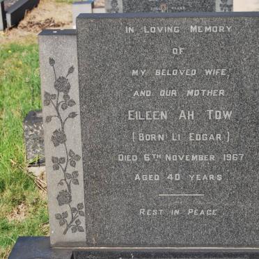 AH TOW Eileen nee LI EDGAR -1967