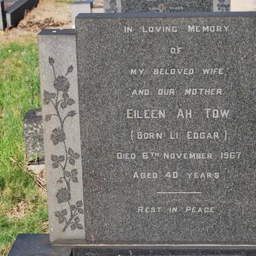 AH TOW Eileen nee LI EDGAR -1967