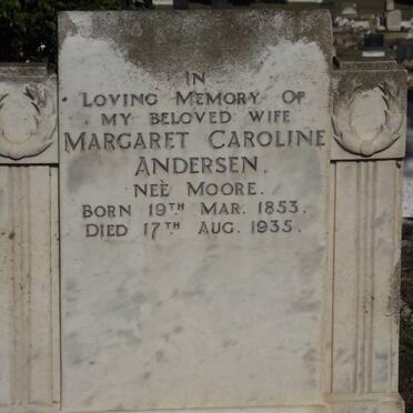 ANDERSEN Margaret Caroline nee MOORE 1853-1935