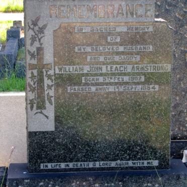ARMSTRONG William John Leach 1902-1954