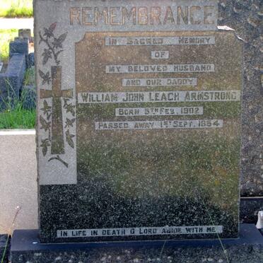 ARMSTRONG William John Leach 1902-1954