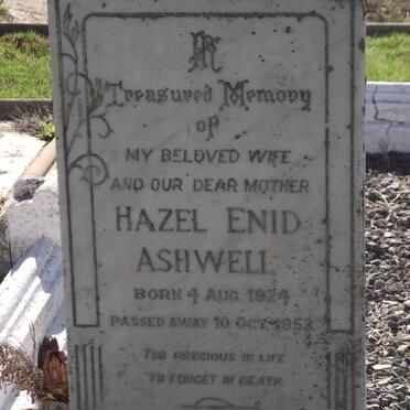 ASHWELL Hazel Enid 1924-1953