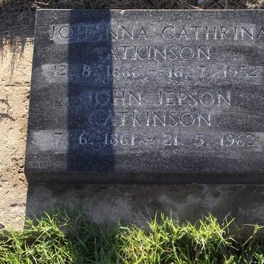 ATKINSON John Jepson 1861-1962 &amp; Johanna Cathrina 1866-1952