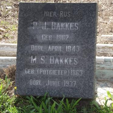 BAKKES P.J. 1862-1943 &amp; M.S. POTGIETER 1863-1937