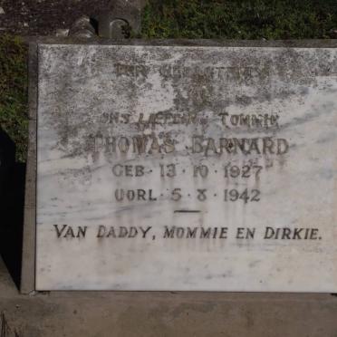 BARNARD Thomas 1927-1942