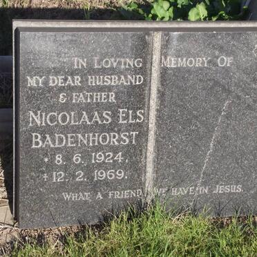 BADENHORST Nicolaas Els 1924-1969