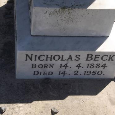 BECK Nicholas 1884-1950