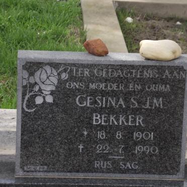 BEKKER Gesina S.J.M. 1901-1990