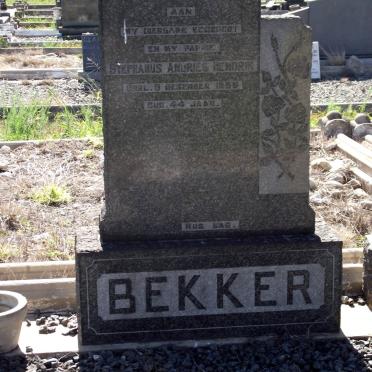 BEKKER Stephanus Andries Hendrik -1955