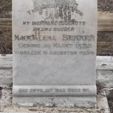 BEKKER Magdalena 1882-1934