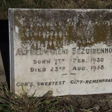 BEZUIDENHOUT Alfred Friend 1930-1938