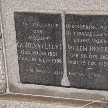 BEZUIDENHOUT Gerdina 1891-1988 &amp; Willem Hendrik 1891-1956