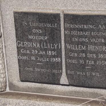BEZUIDENHOUT Gerdina 1891-1988 &amp; Willem Hendrik 1891-1956