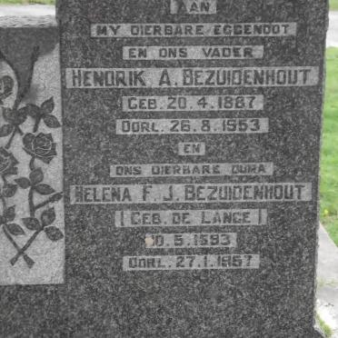 BEZUIDENHOUT Hendrik A. 1887-1953  &amp; Helena F.J. DE LANGE 1893-1957