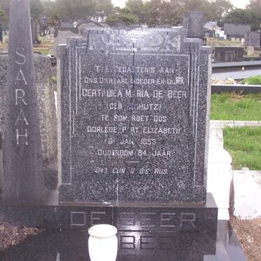 BEER Gertruida Maria, de nee SCHUTZ -1953