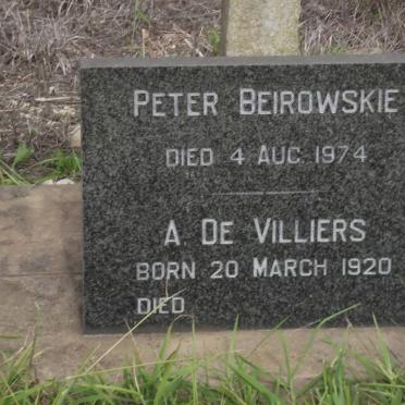 BEIROWSKIE Peter -1974 :: VILLIERS A., de 1920-
