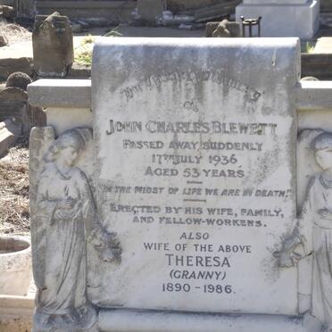 BLEWETT John Charles -1936 &amp; Theresa 1890-1986