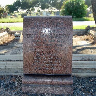 BLAKEWAY Percy F. de V. 1903-1954 &amp; Millicent May 1904-1973