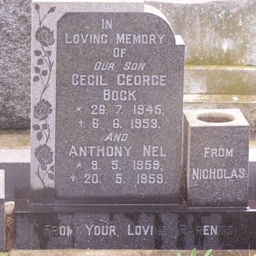 BOCK Cecil George 1945-1953 :: NEL Anthony 1959-1959