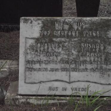 BOSCH Johannes C. 1878-1961 &amp; Susara C. 1885-1961