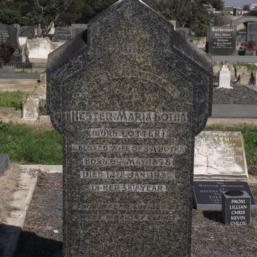 BOTHA Hester Maria nee LOTTER 1898-1936