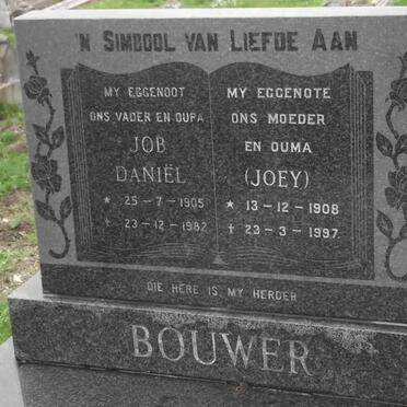 BOUWER Job Daniel 1905-1982 &amp; Joey 1908-1997