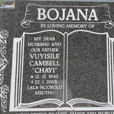 BOJANA Vuyisile Cambell 1940-2005