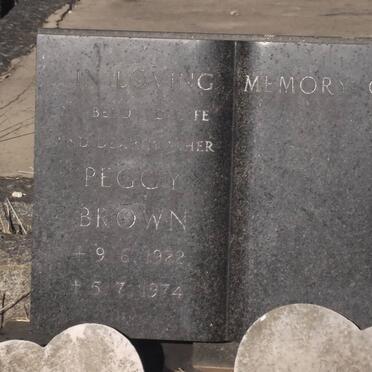 BROWN Peggy 1922-1974