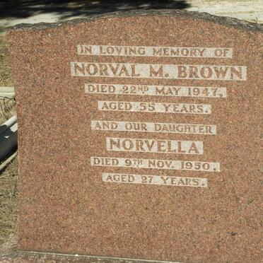 BROWN Norval M. -1947 :: BROWN Norvella -1950