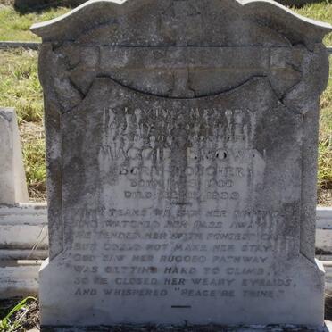 BROWN Maggie nee BOUCHER 1900-1939