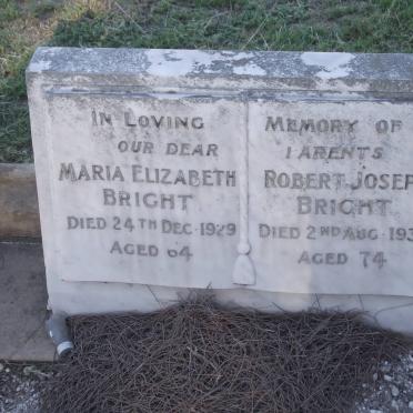 BRIGHT Maria Elizabeth -1929 &amp; Robert Joseph -1933