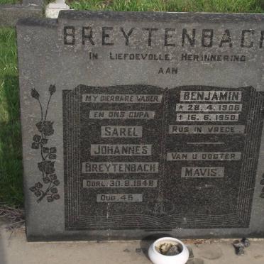 BREYTENBACH Sarel Johannes -1948 &amp; Benjamin 1906-1950
