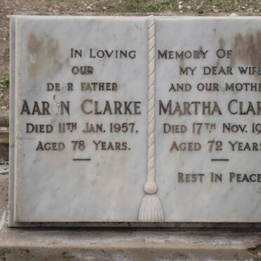 CLARKE Aaron -1957 &amp; Martha -1951