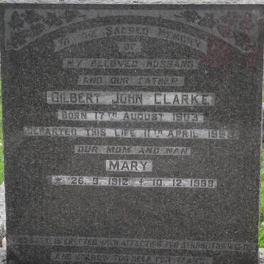 CLARKE Gilbert John 1903-1958 &amp; Mary 1912-1999
