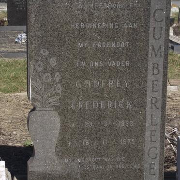 CUMBERLEGE Godfrey Frederick 1933-1975