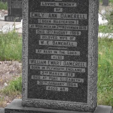 DAMERELL William Ewart 1876-1964 &amp; Emily Ann MASTERSON 1875-1956