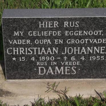 DAMES Christiaan Johannes 1890-1955